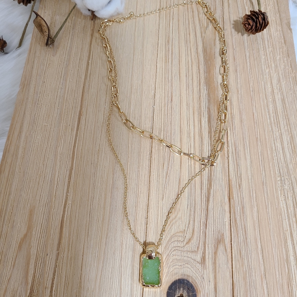 💚💚NEW💚💚GORGEOUS!! Layered Double Chain Necklace in GOLD 💚💚 - Picture 14 of 14